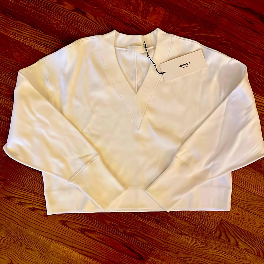 Moussy Dolman Sleeve White - Large